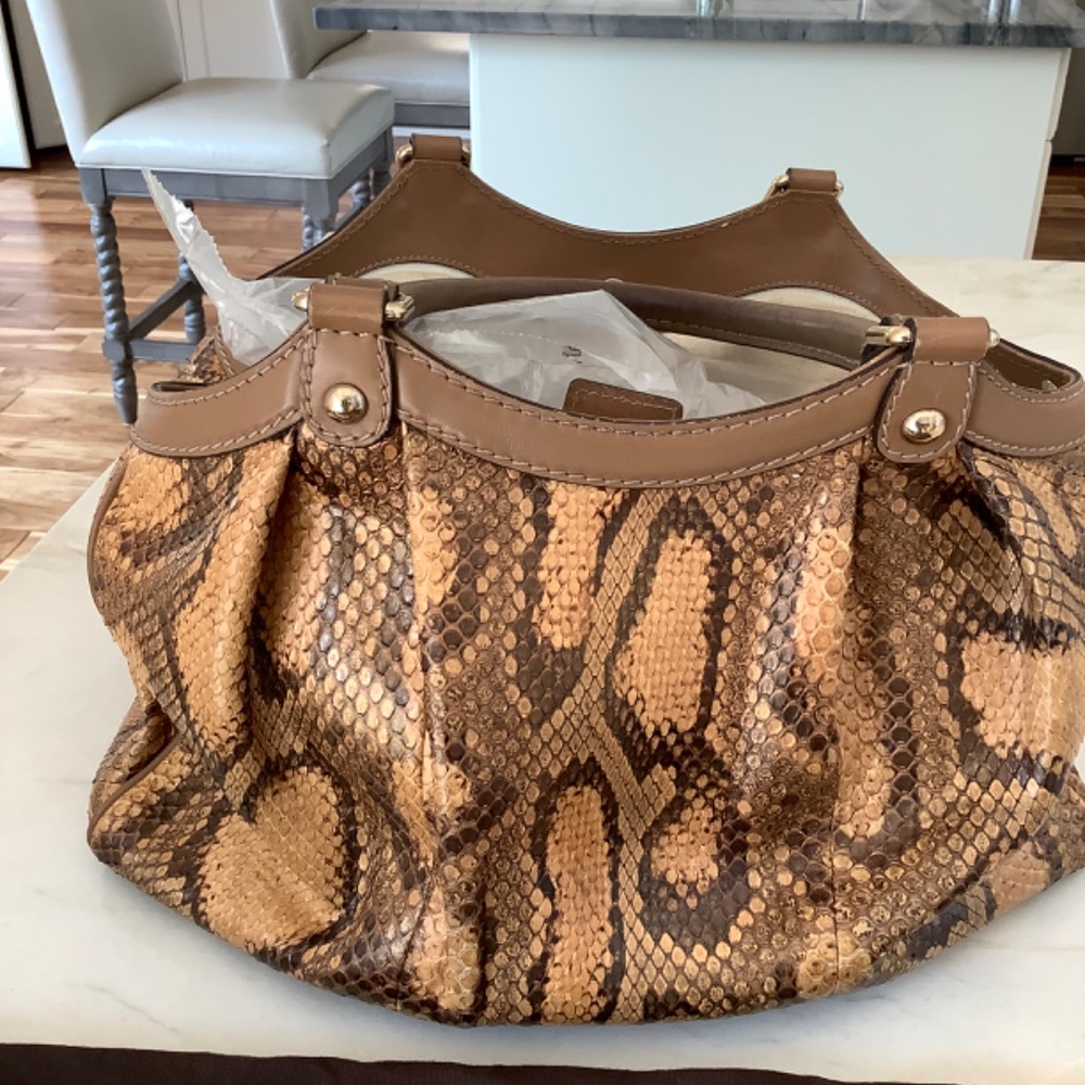 Gucci Sukey Python Bag - image 6